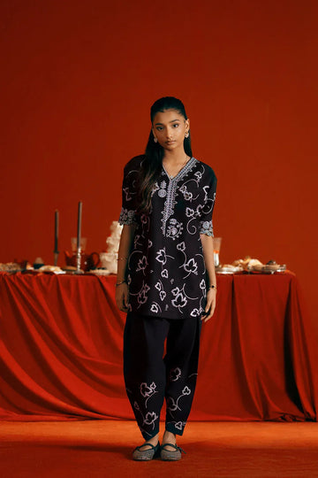 Saira Rizwan | Joolie Co ords | JOOLIE BLACK - JBP25-06 - Aqsa Fabrics