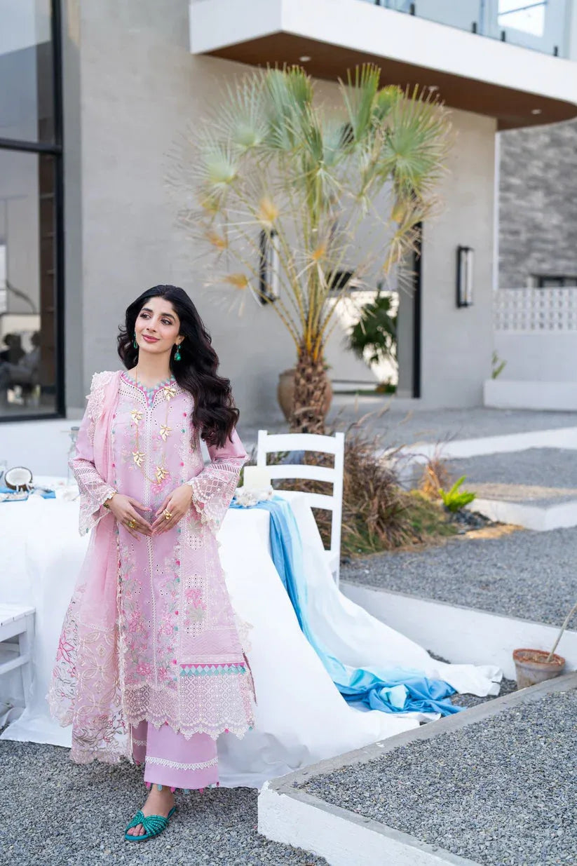 Aabyaan | Saagar Luxury Lawn 25 | RAQS (AS-02) - Aqsa Fabrics