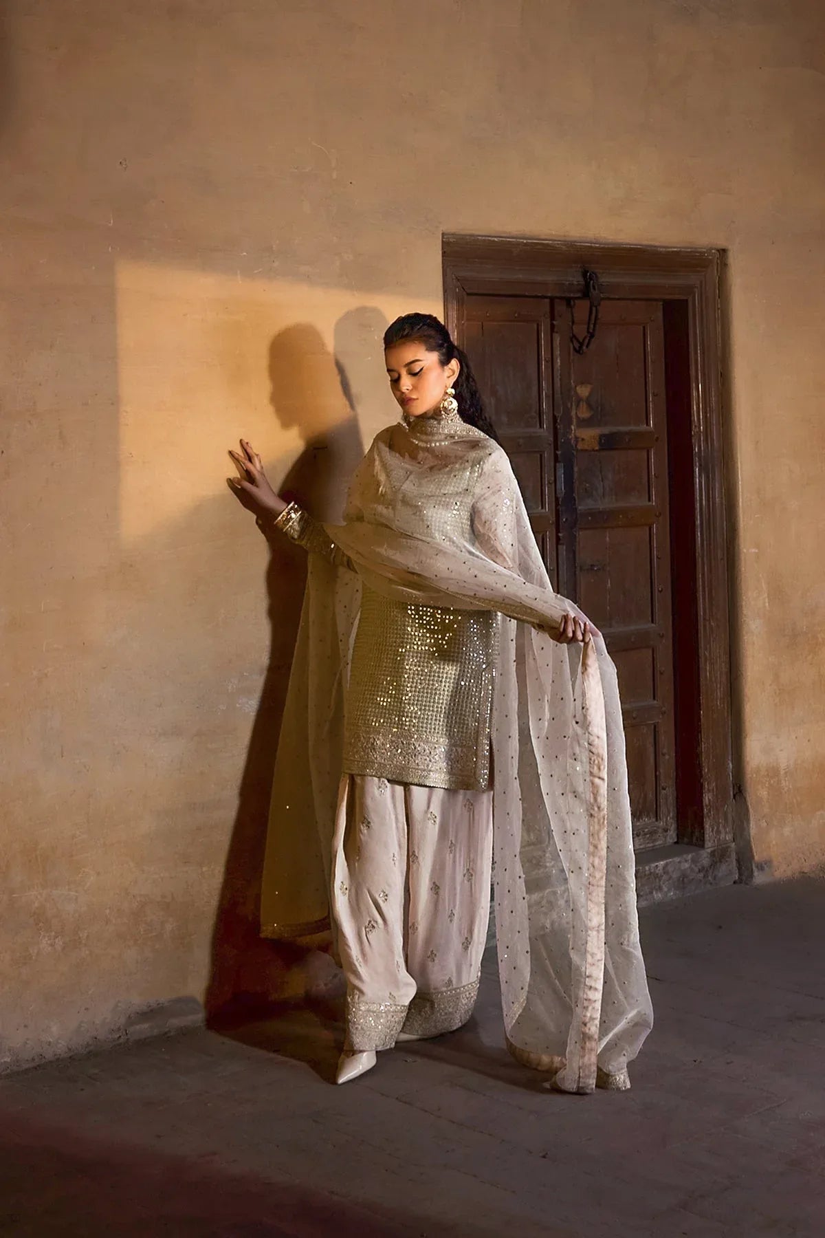 Erum Khan | Shezadian Luxe Formals | ZEB UN NISA - Aqsa Fabrics