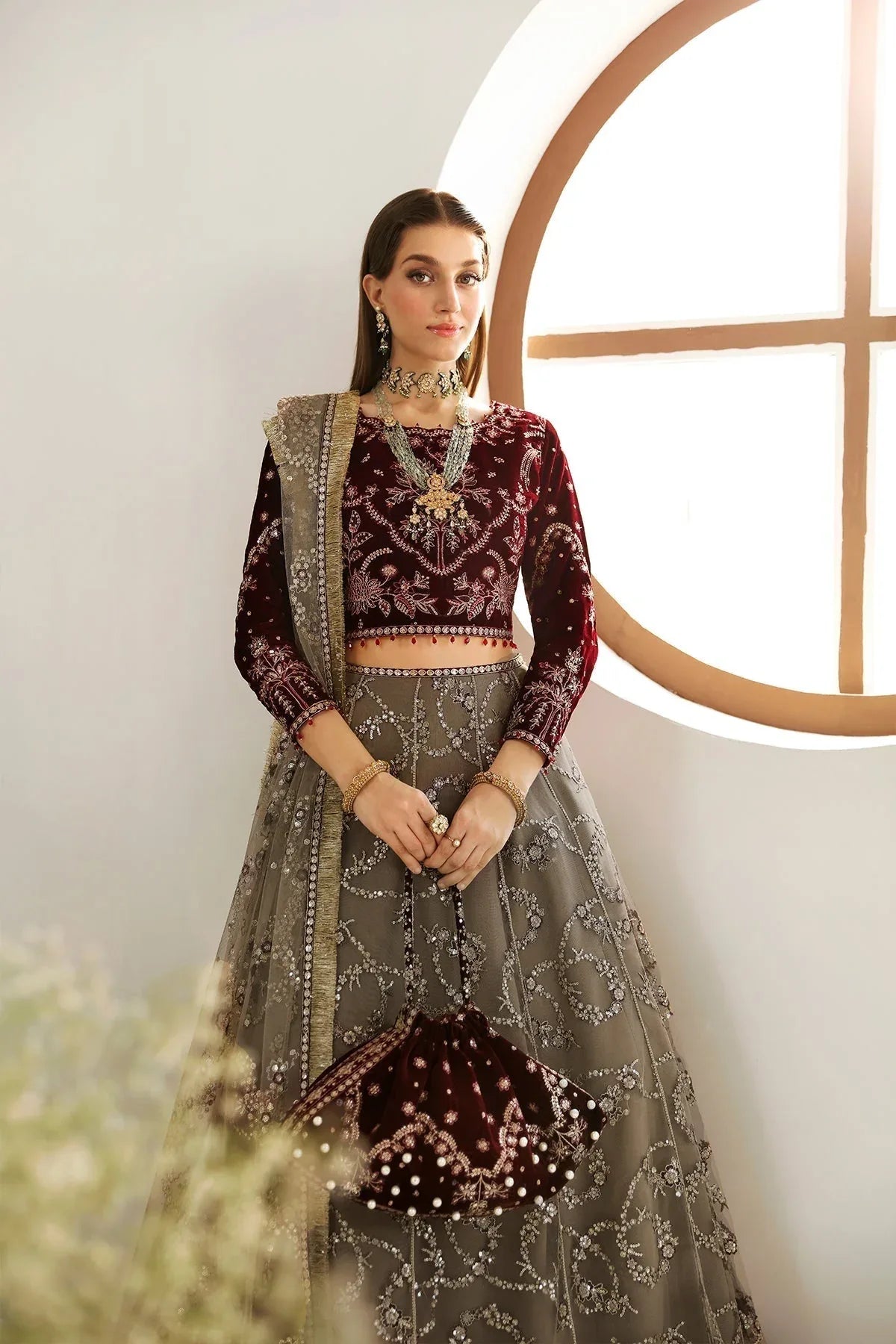 Alizeh | La Ruha Wedding Formals | AF-CH-2175-Esme - Aqsa Fabrics