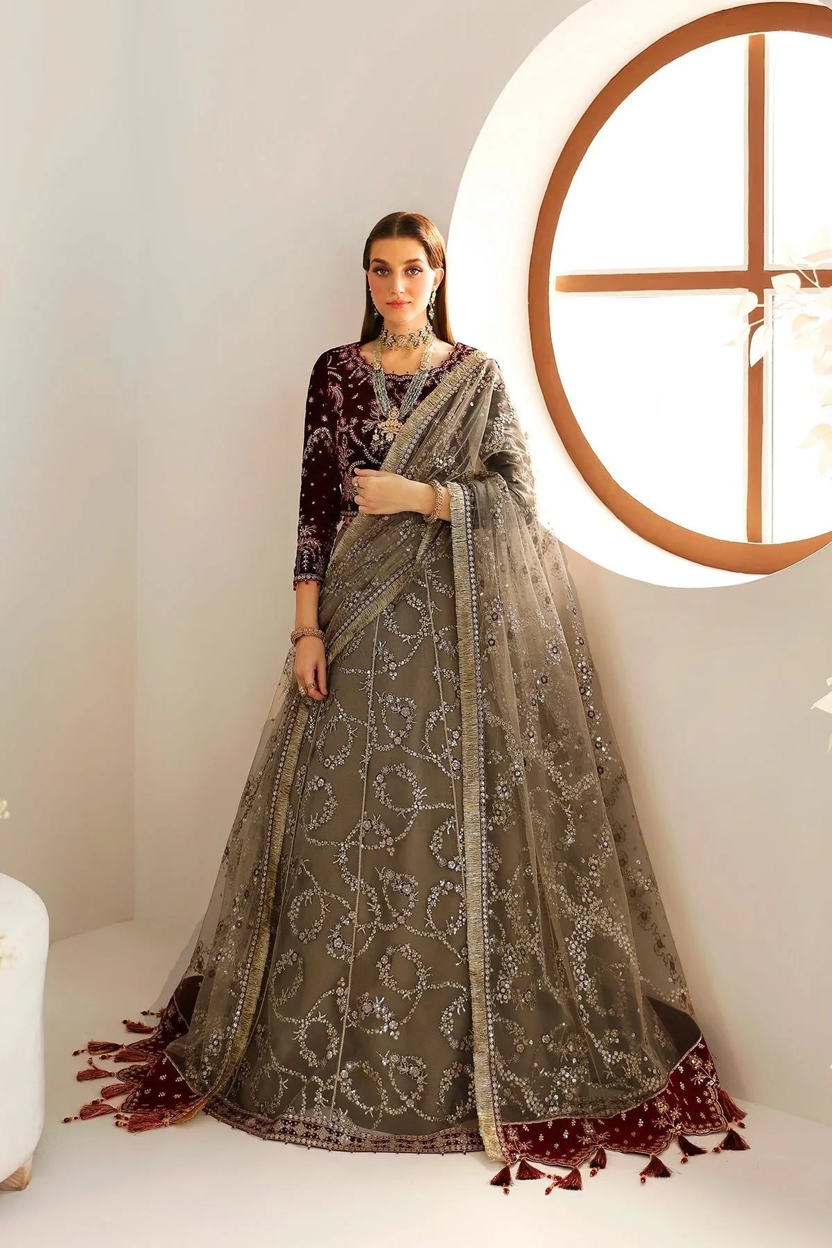 Alizeh | La Ruha Wedding Formals | AF-CH-2175-Esme - Aqsa Fabrics