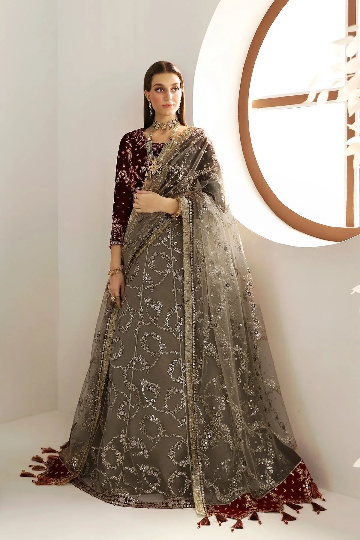 Alizeh | La Ruha Wedding Formals | AF-CH-2175-Esme - Aqsa Fabrics