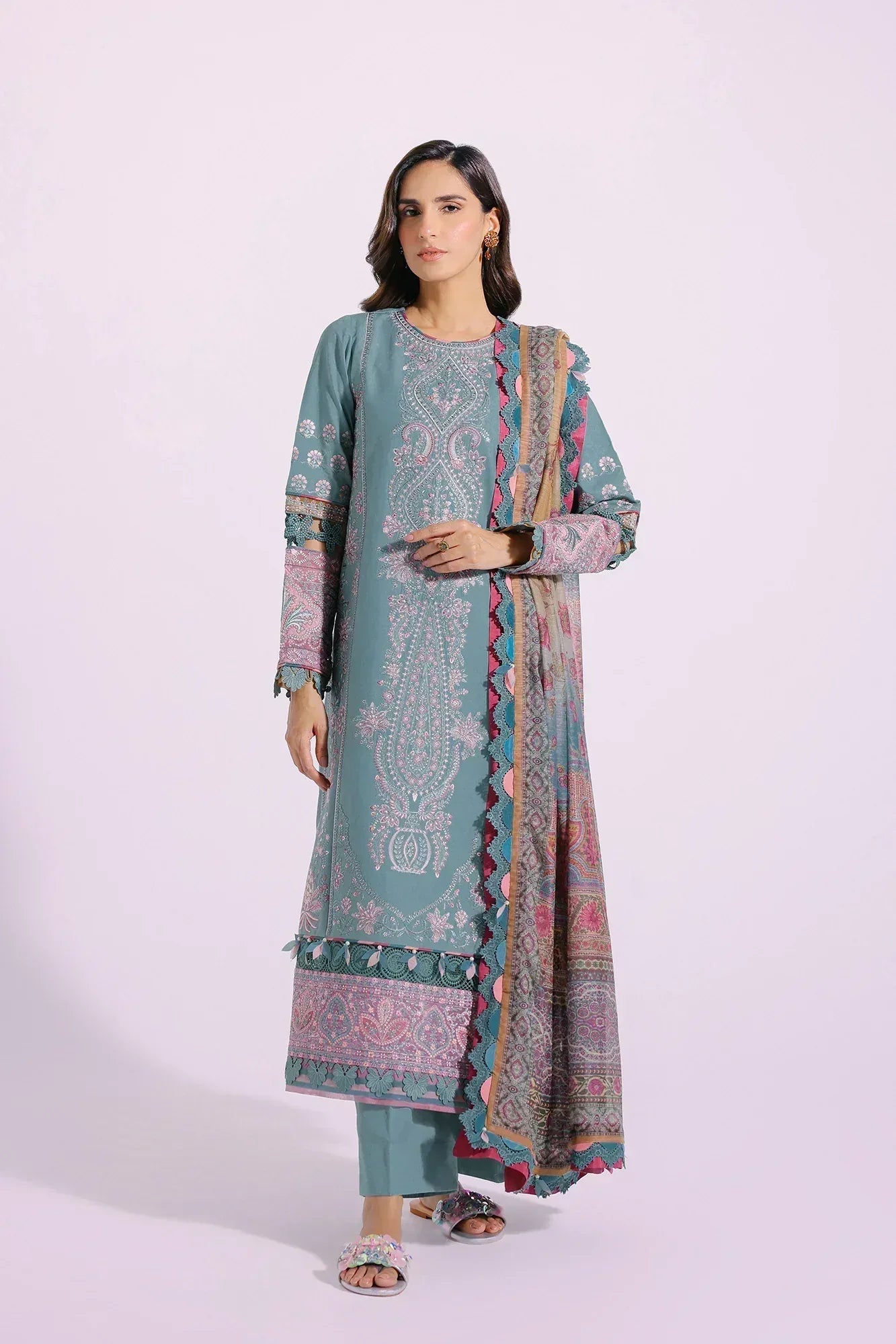 Ethnic | Rozana Collection SS 24 | E0406/203/718 - Aqsa Fabrics