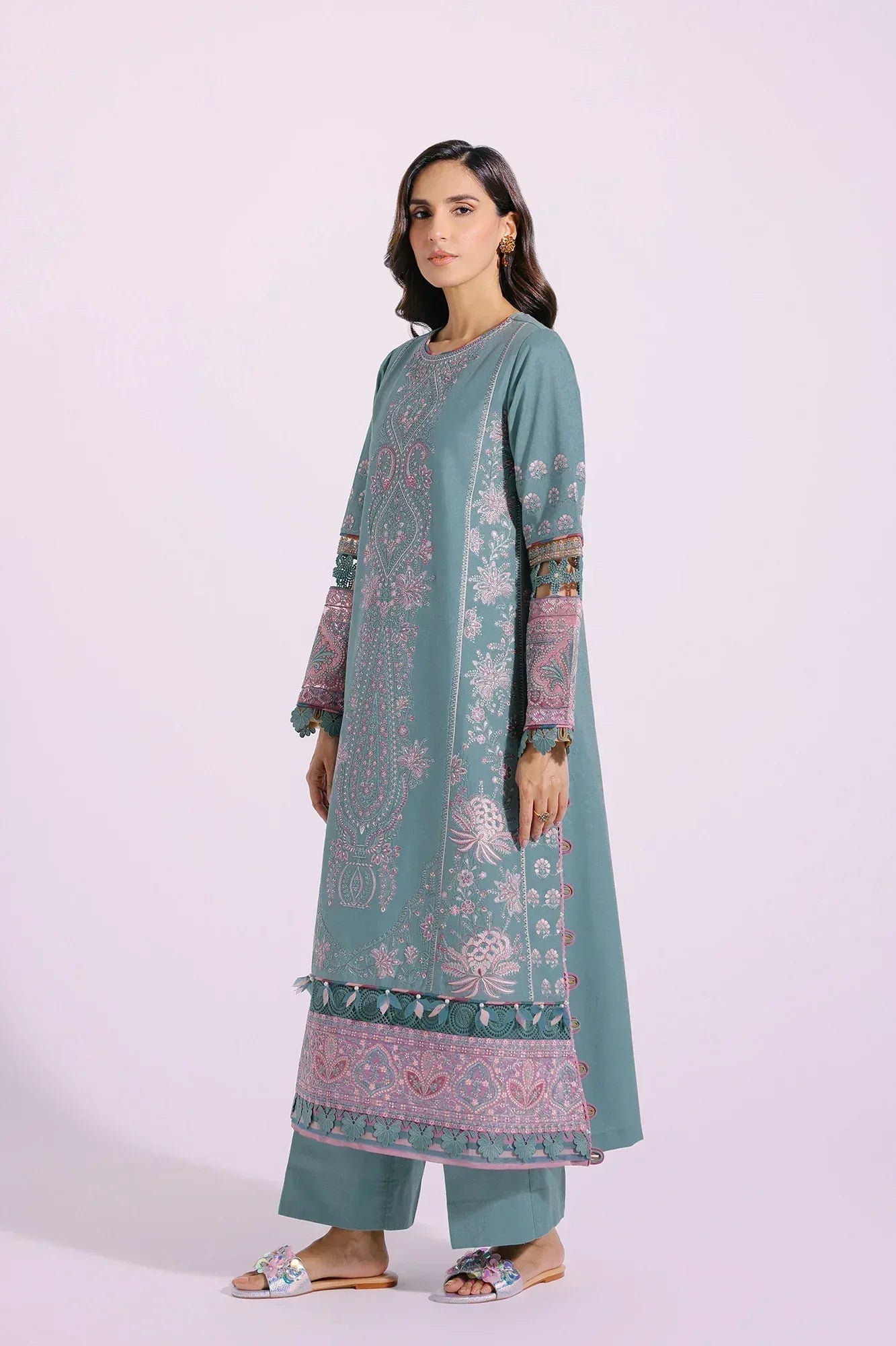 Ethnic | Rozana Collection SS 24 | E0406/203/718 - Aqsa Fabrics