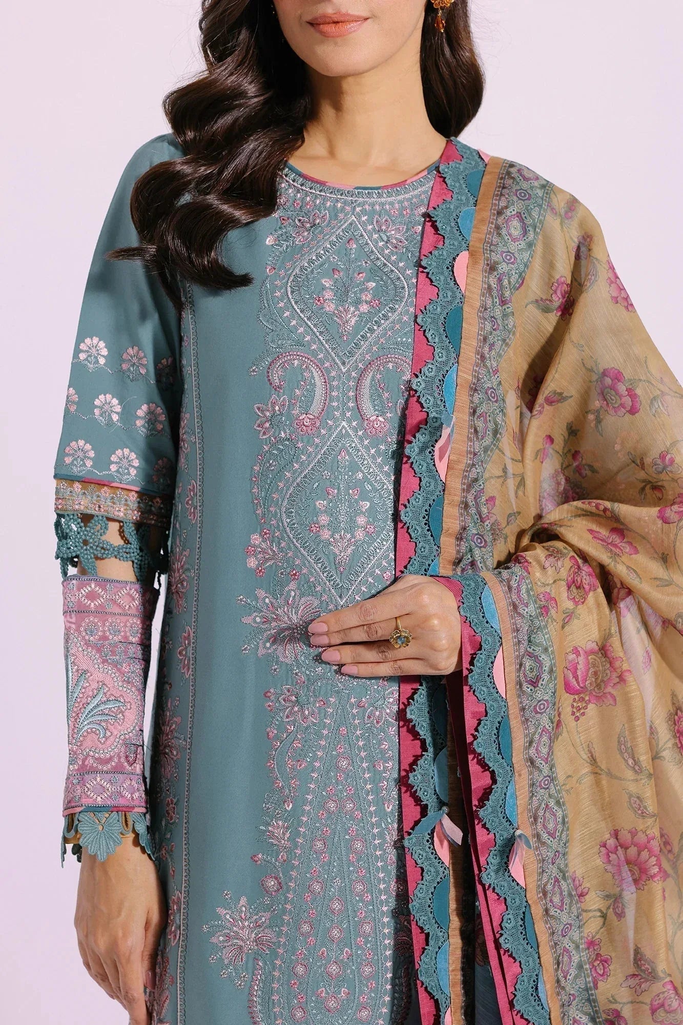 Ethnic | Rozana Collection SS 24 | E0406/203/718 - Aqsa Fabrics