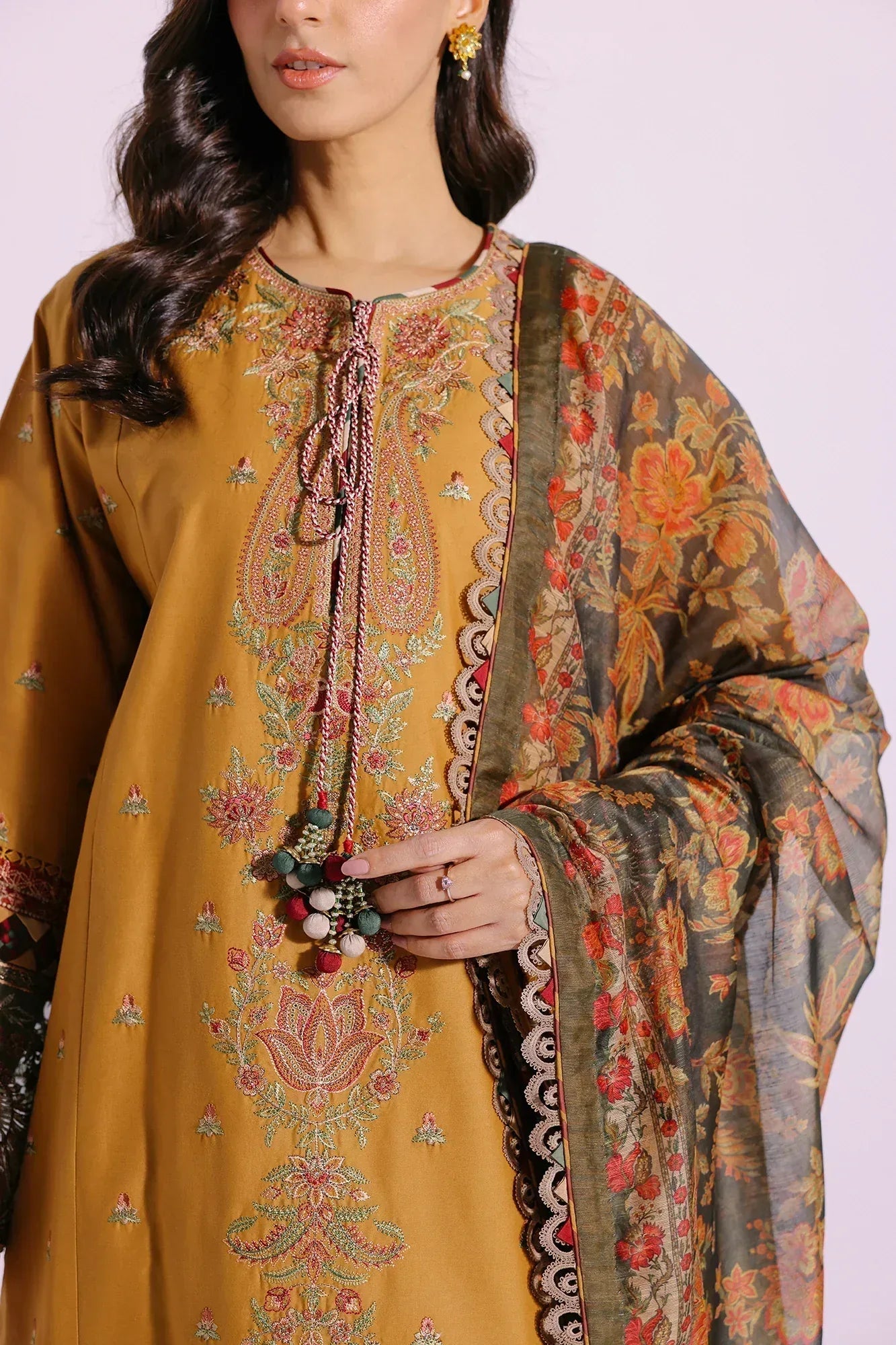 Ethnic | Rozana Collection SS 24 | E0407/203/219 - Aqsa Fabrics