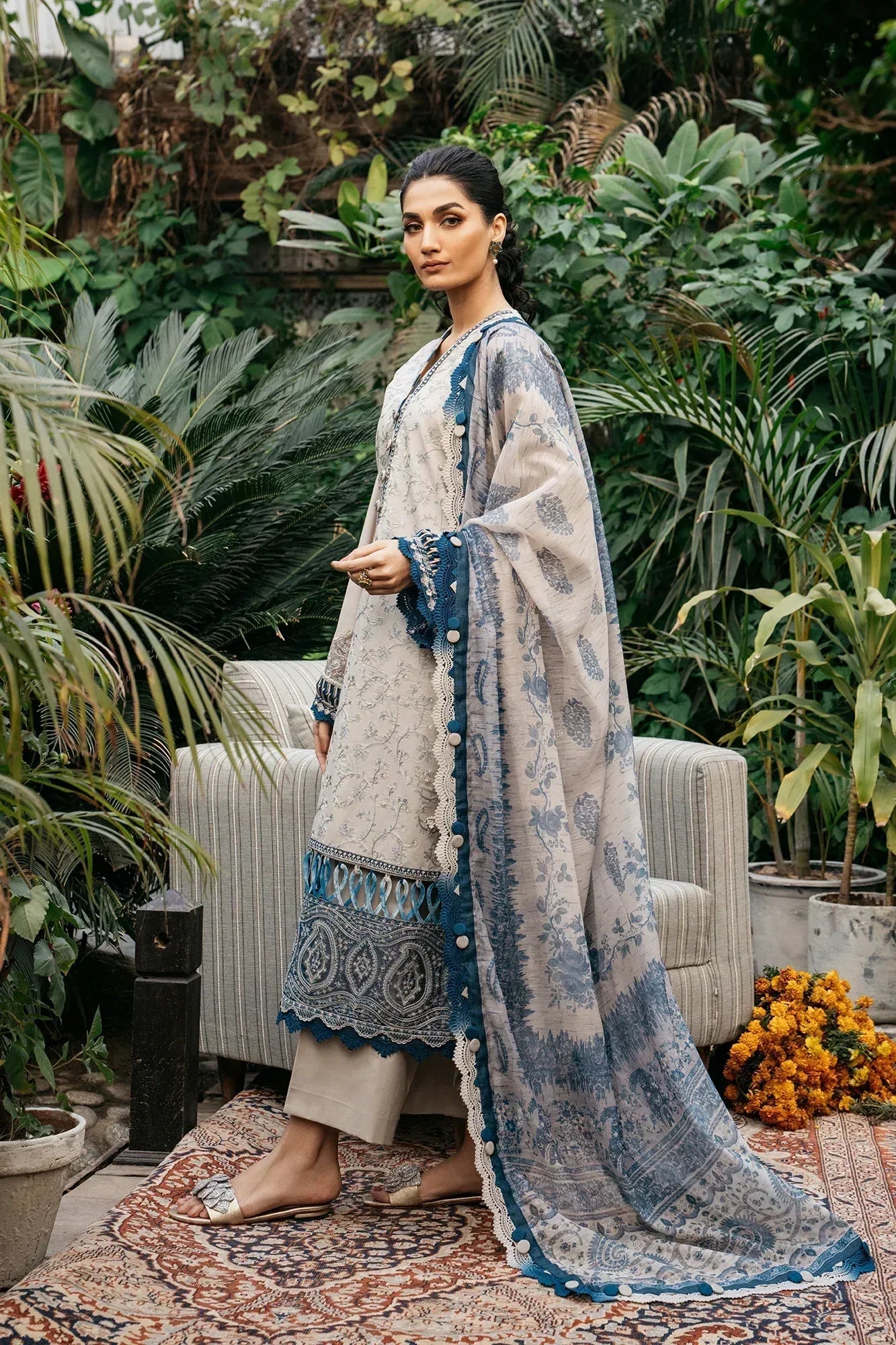 Ethnic | Rozana Collection SS 24 | E0408/203/004 - Aqsa Fabrics