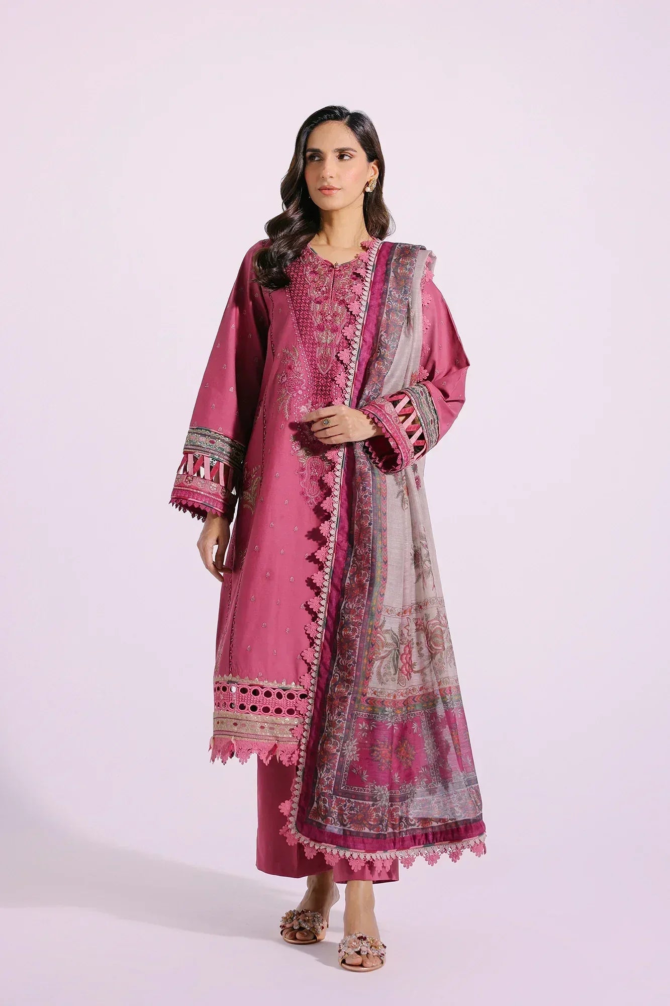 Ethnic | Rozana Collection SS 24 | E0409/203/409 - Aqsa Fabrics