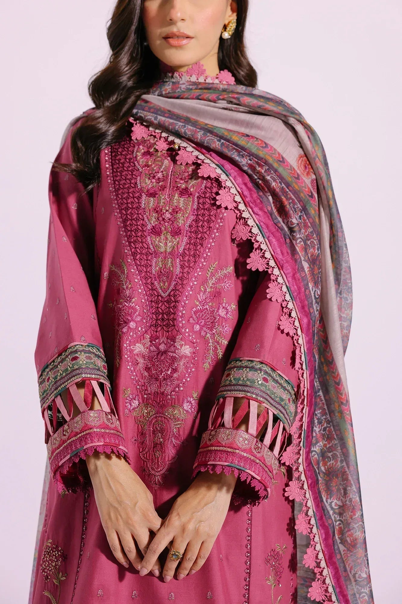 Ethnic | Rozana Collection SS 24 | E0409/203/409 - Aqsa Fabrics