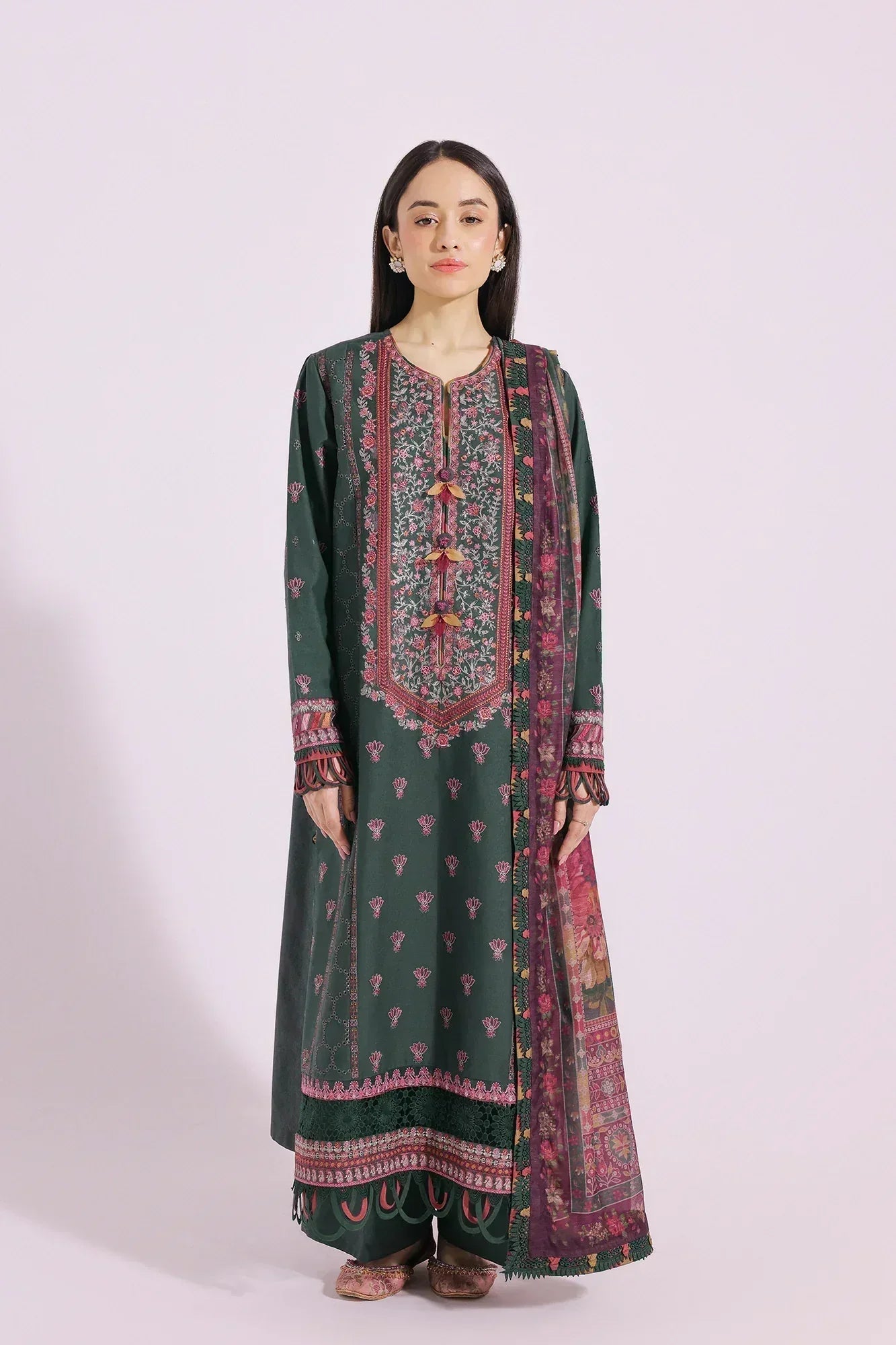 Ethnic | Rozana Collection SS 24 | E0410/203/707 - Aqsa Fabrics