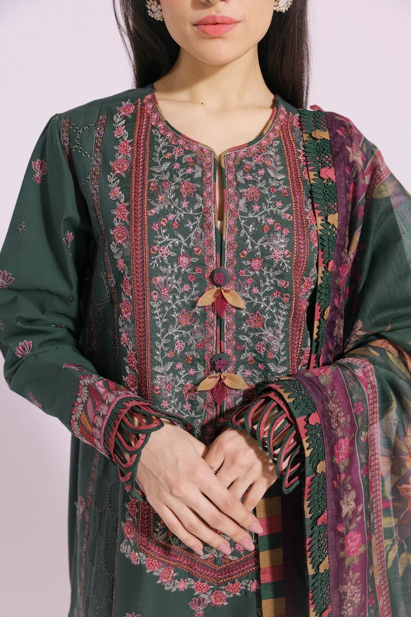 Ethnic | Rozana Collection SS 24 | E0410/203/707 - Aqsa Fabrics