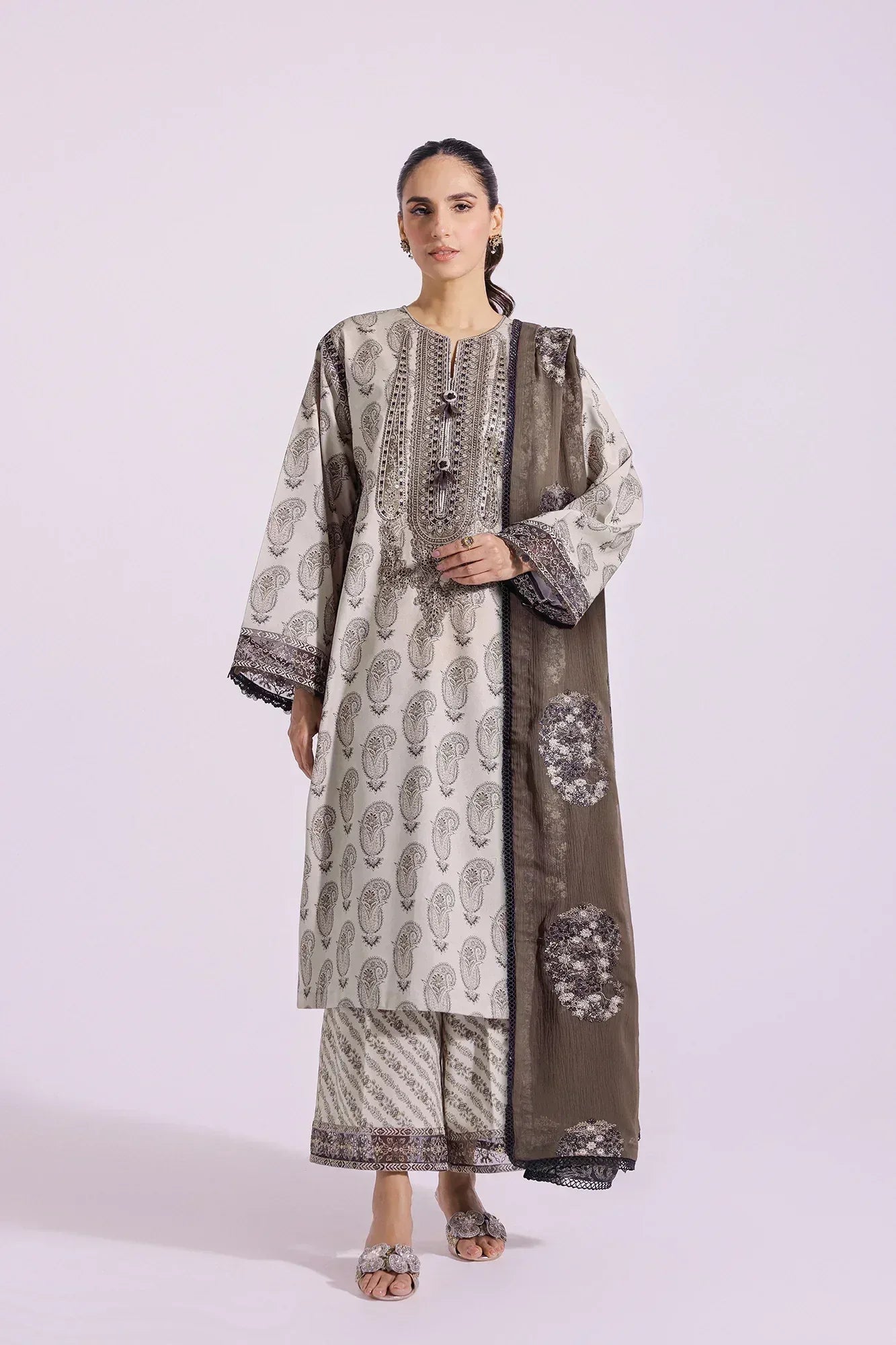Ethnic | Rozana Collection SS 24 | E0411/203/110 - Aqsa Fabrics