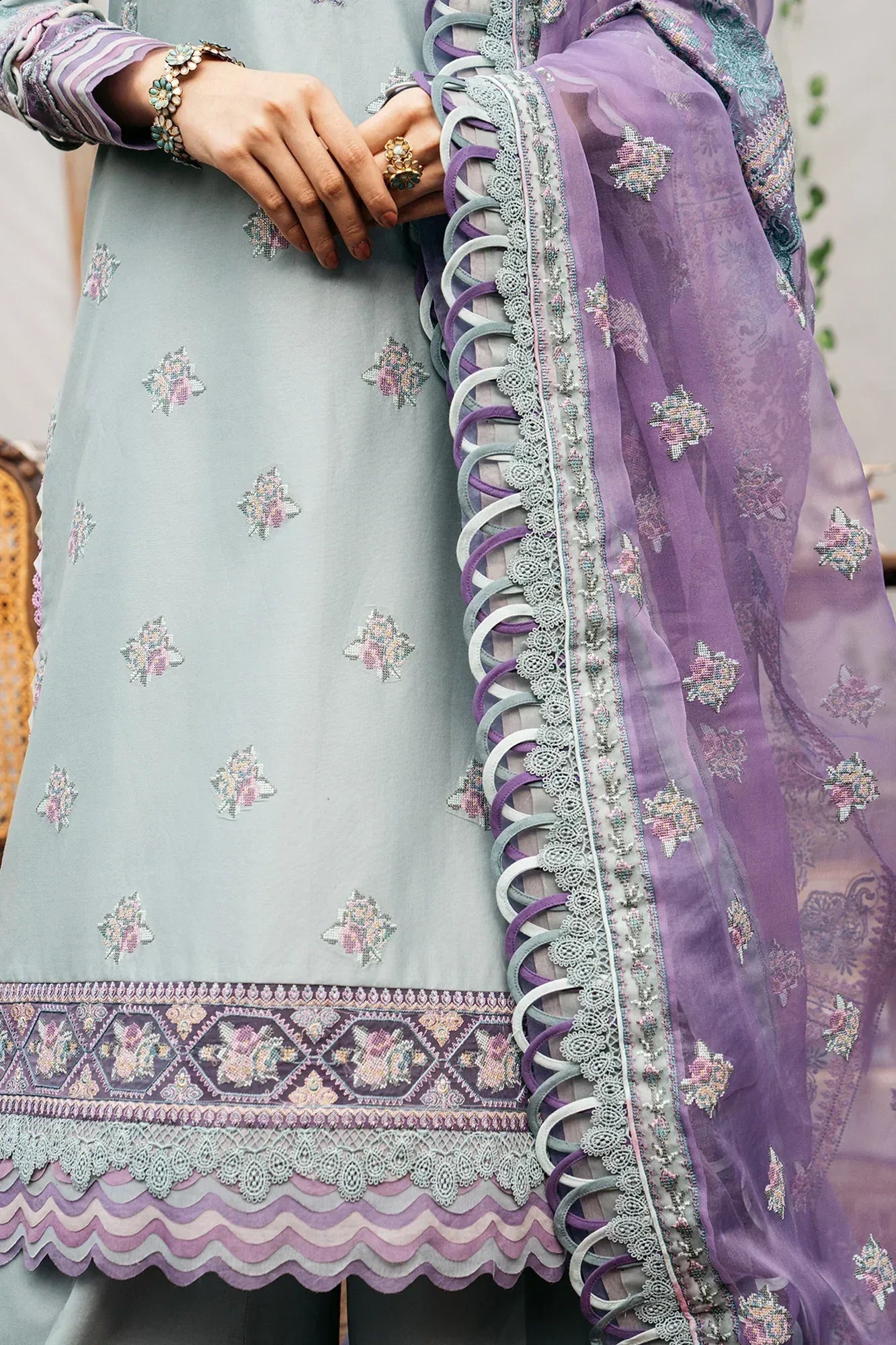 Ethnic | Rozana Collection SS 24 | E0415/203/716 - Aqsa Fabrics