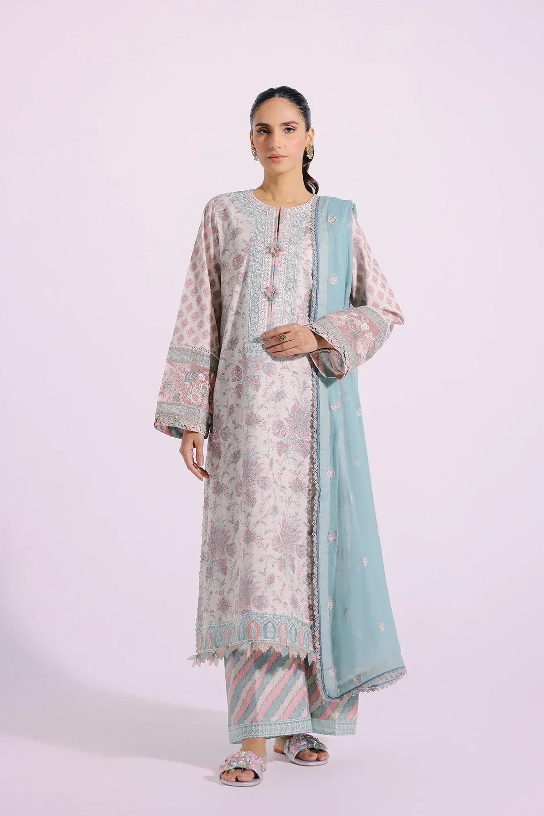 Ethnic | Rozana Collection SS 24 | E0401/203/112 - Aqsa Fabrics