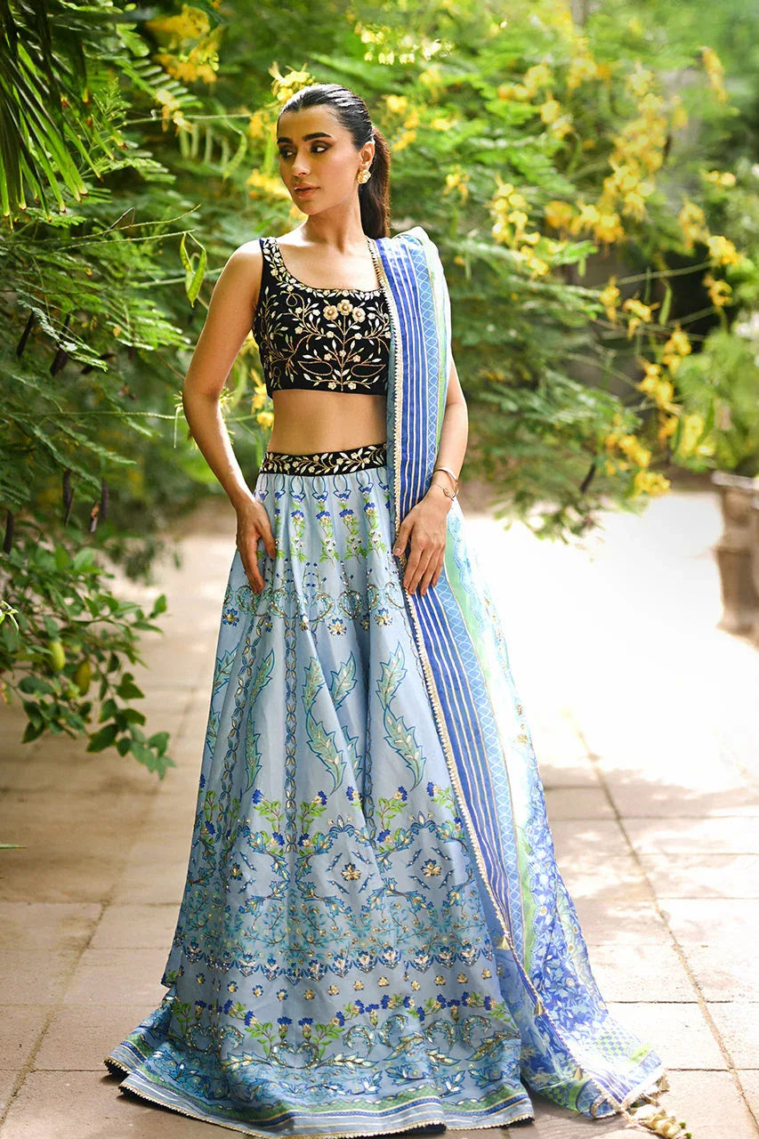 Sania Maskatiya | Fall Festive Glimmer | Jade - Aqsa Fabrics