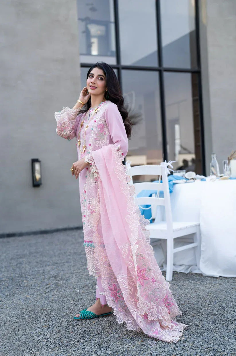Aabyaan | Saagar Luxury Lawn 25 | RAQS (AS-02) - Aqsa Fabrics