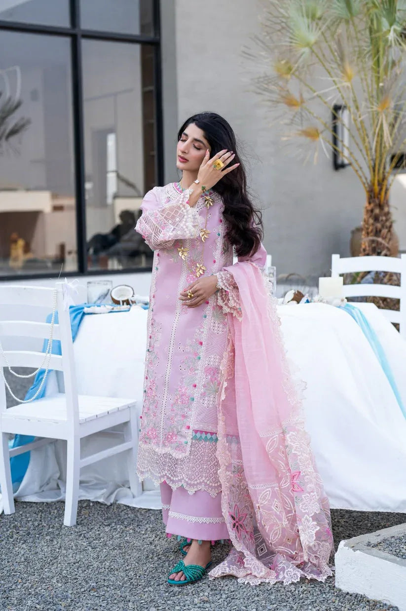 Aabyaan | Saagar Luxury Lawn 25 | RAQS (AS-02) - Aqsa Fabrics