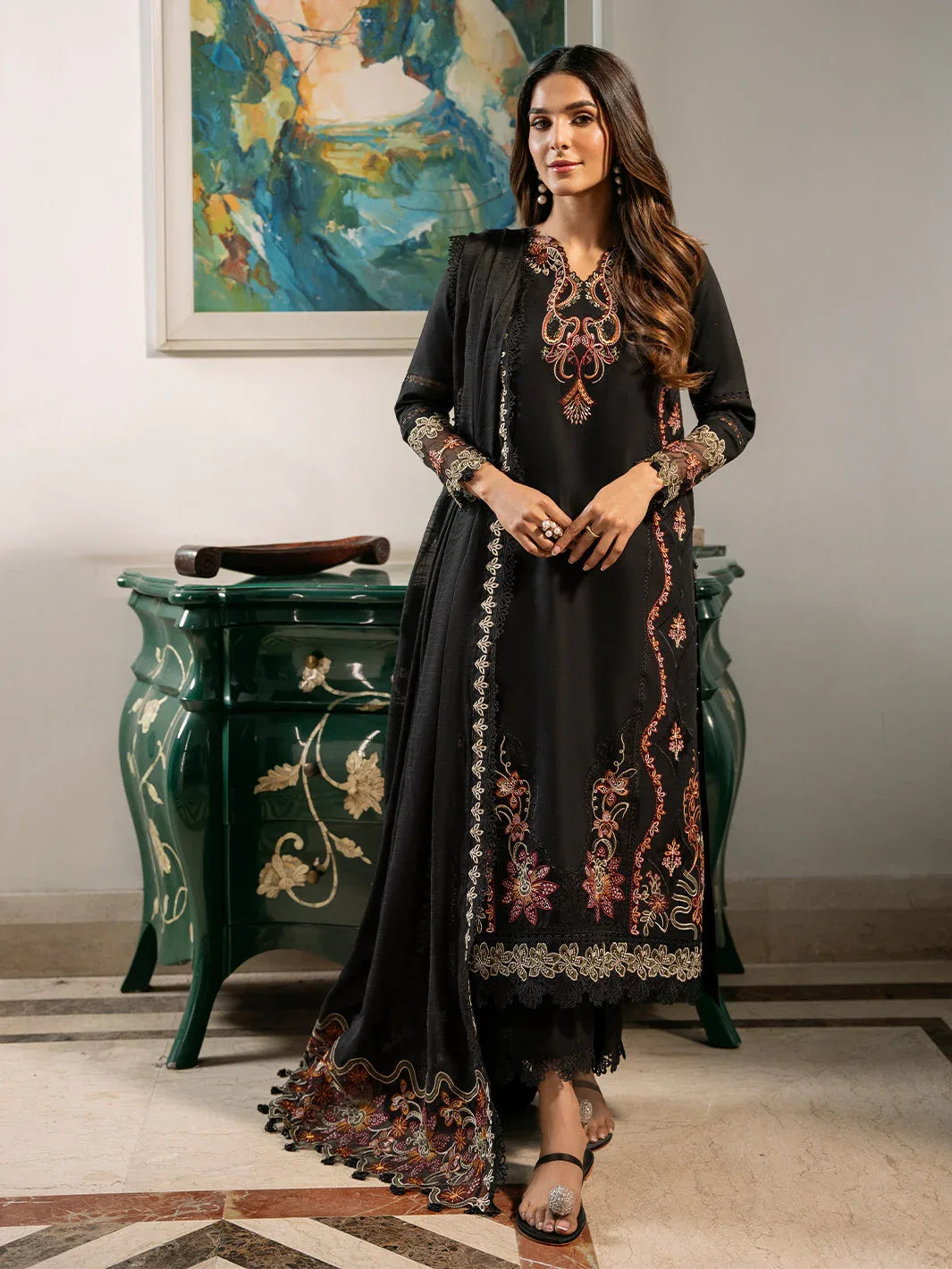 Izel | Mahveen Festive Lawn 25 | FAHIMA - Aqsa Fabrics