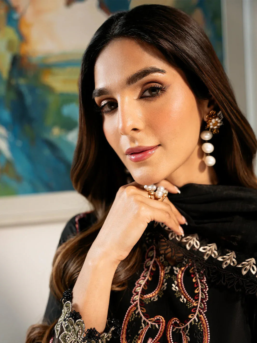Izel | Mahveen Festive Lawn 25 | FAHIMA - Aqsa Fabrics
