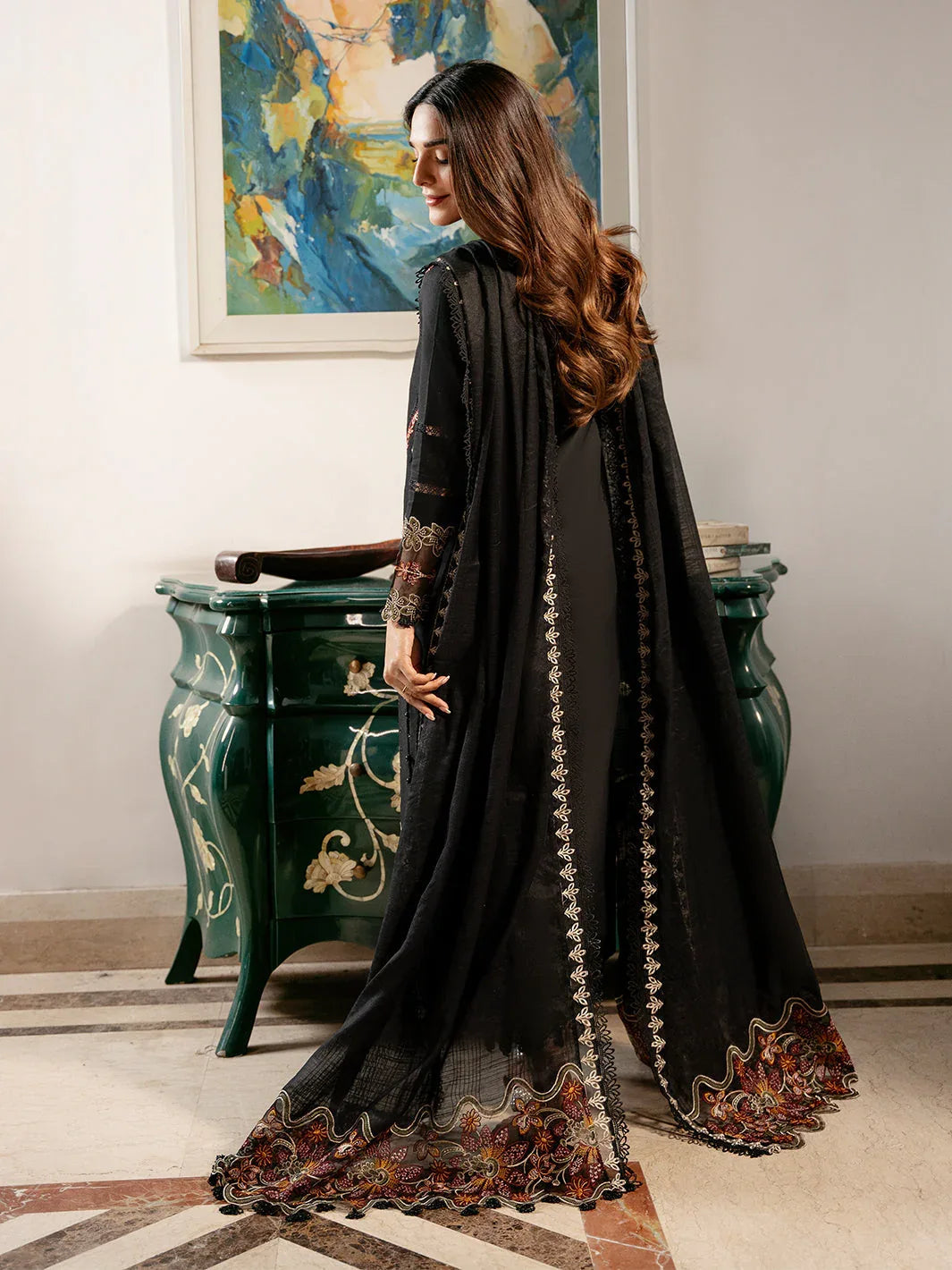 Izel | Mahveen Festive Lawn 25 | FAHIMA - Aqsa Fabrics