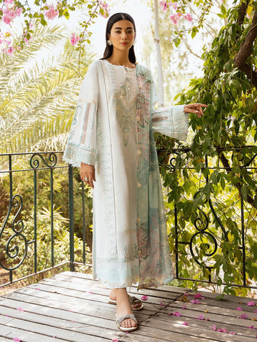Izel | Dastak Luxury Lawn | FALAK - Aqsa Fabrics