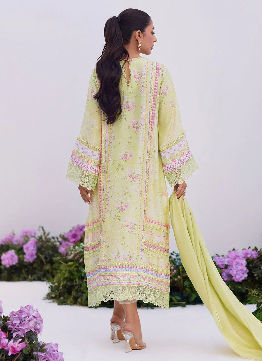 Farah Talib Aziz | Zaza Prints 24 | KELLY LIME SHIRT AND DUPATTA - Aqsa Fabrics