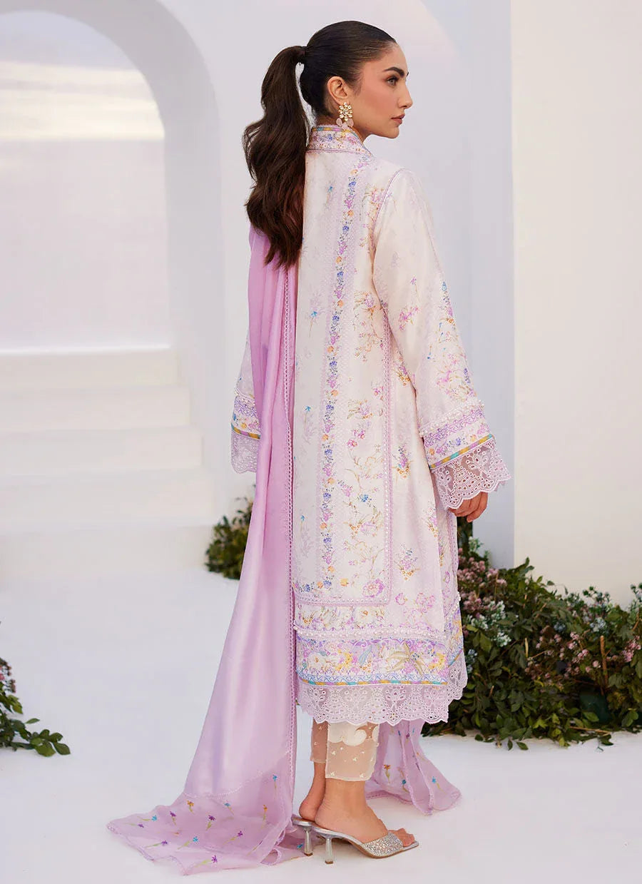 Farah Talib Aziz | Zaza Prints 24 | HEATHER LAVENDER SHIRT AND DUPATTA - Aqsa Fabrics