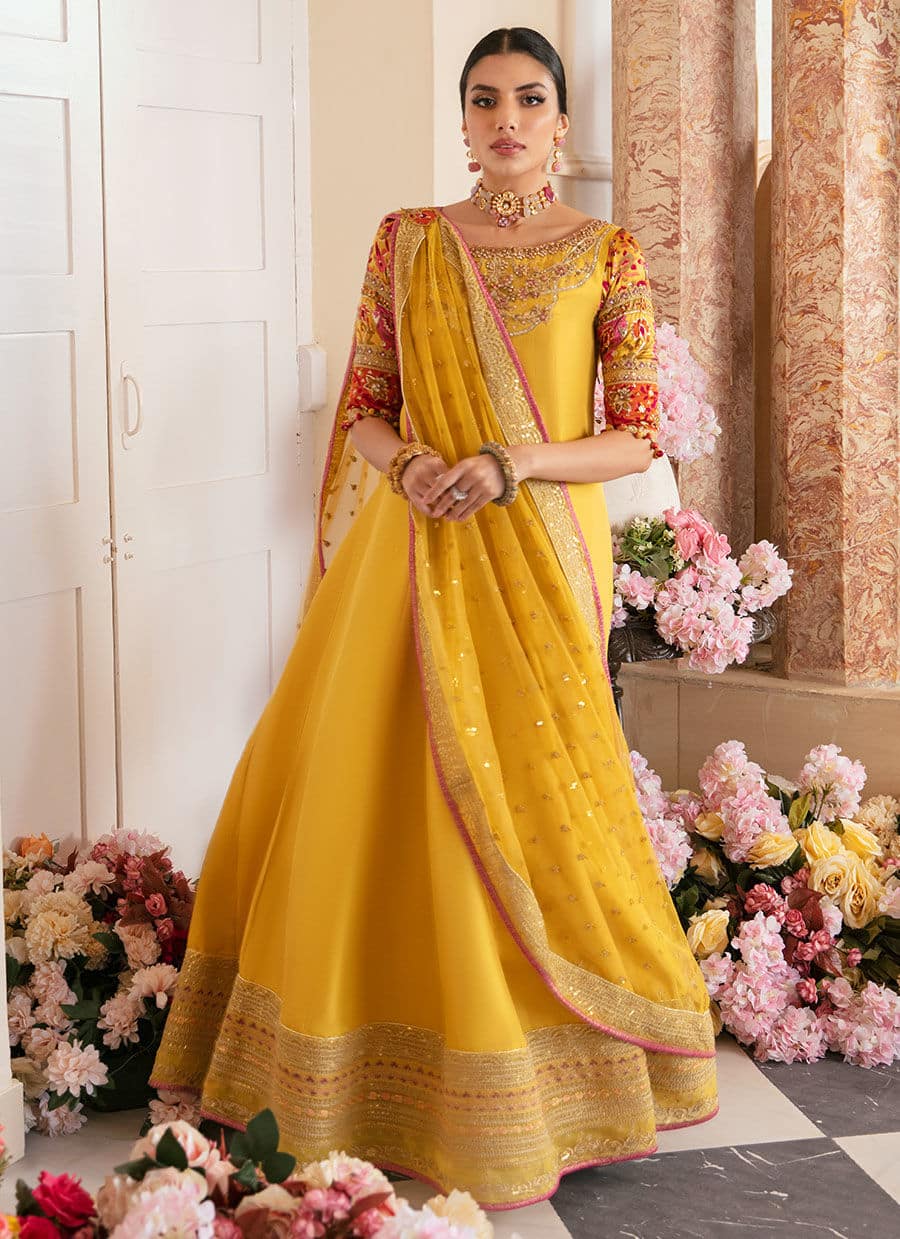 Farah Talib Aziz | Mayna Festive Luxe | AQIQ KIWI - Aqsa Fabrics