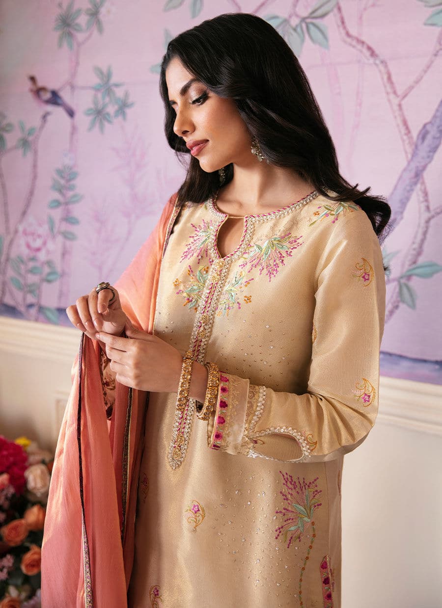 Farah Talib Aziz | Mayna Festive Luxe | NAROOD GOLD - Aqsa Fabrics