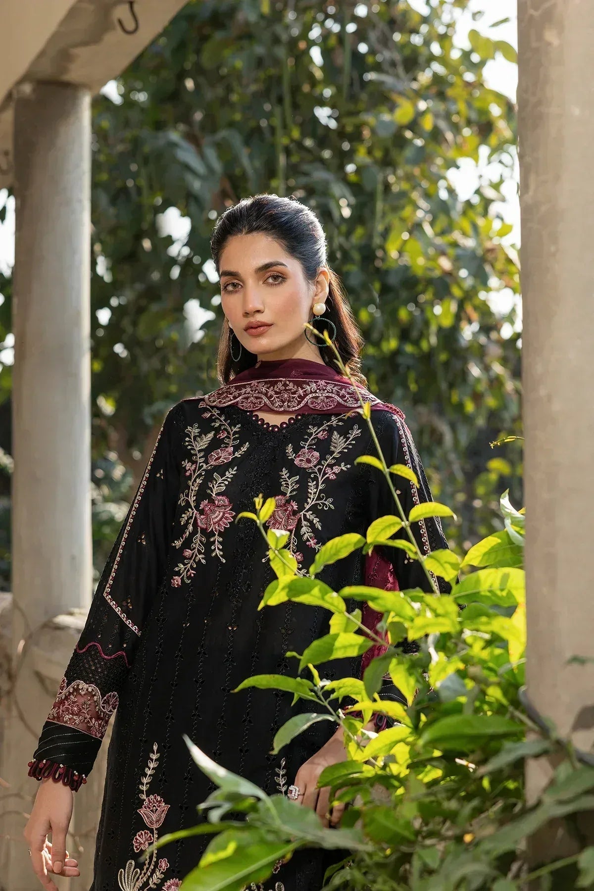 Farasha | Bahaar Embroidered Lawn | Twilight Bloom - Aqsa Fabrics