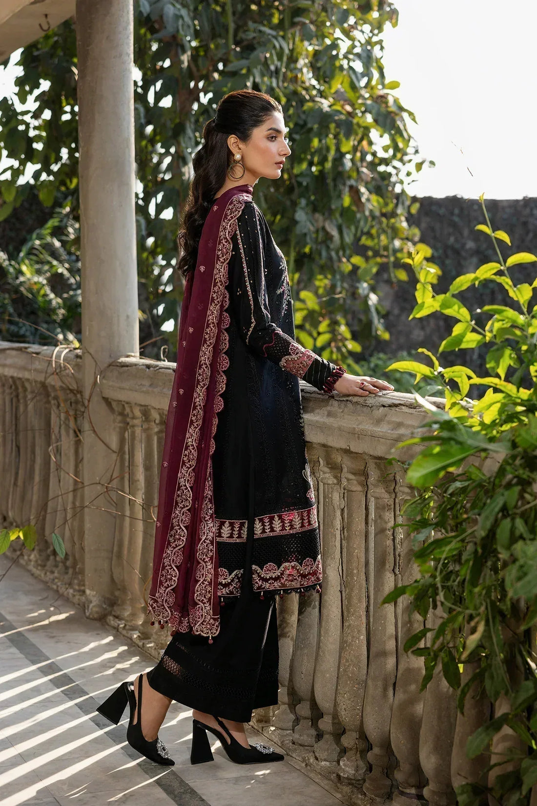 Farasha | Bahaar Embroidered Lawn | Twilight Bloom - Aqsa Fabrics