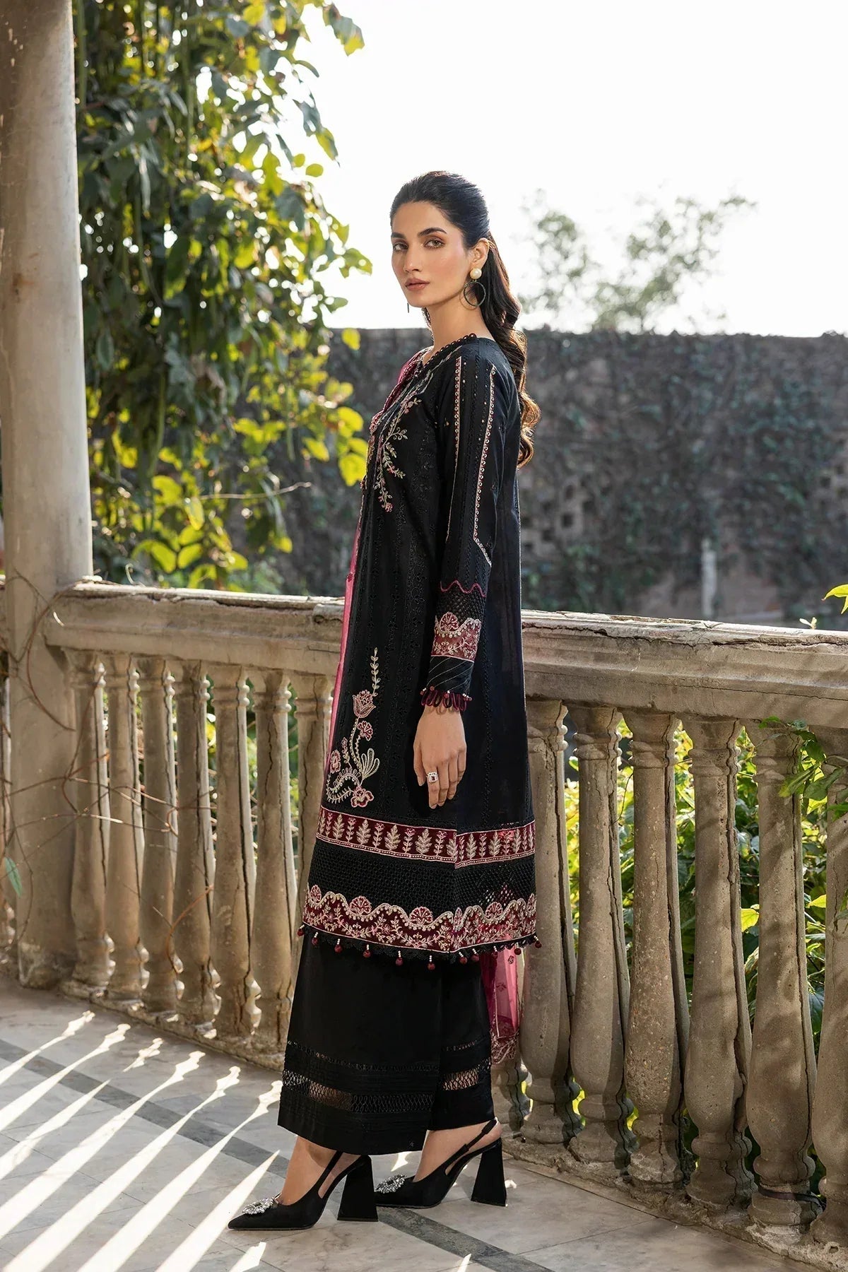 Farasha | Bahaar Embroidered Lawn | Twilight Bloom - Aqsa Fabrics