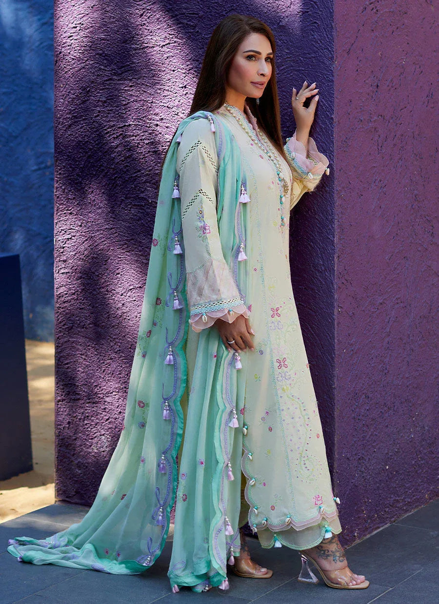 Farah Talib Aziz | Suay Lawn 24 | VAIA YELLOW - Aqsa Fabrics