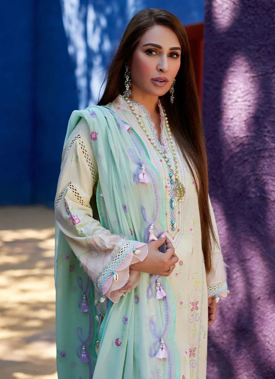Farah Talib Aziz | Suay Lawn 24 | VAIA YELLOW - Aqsa Fabrics
