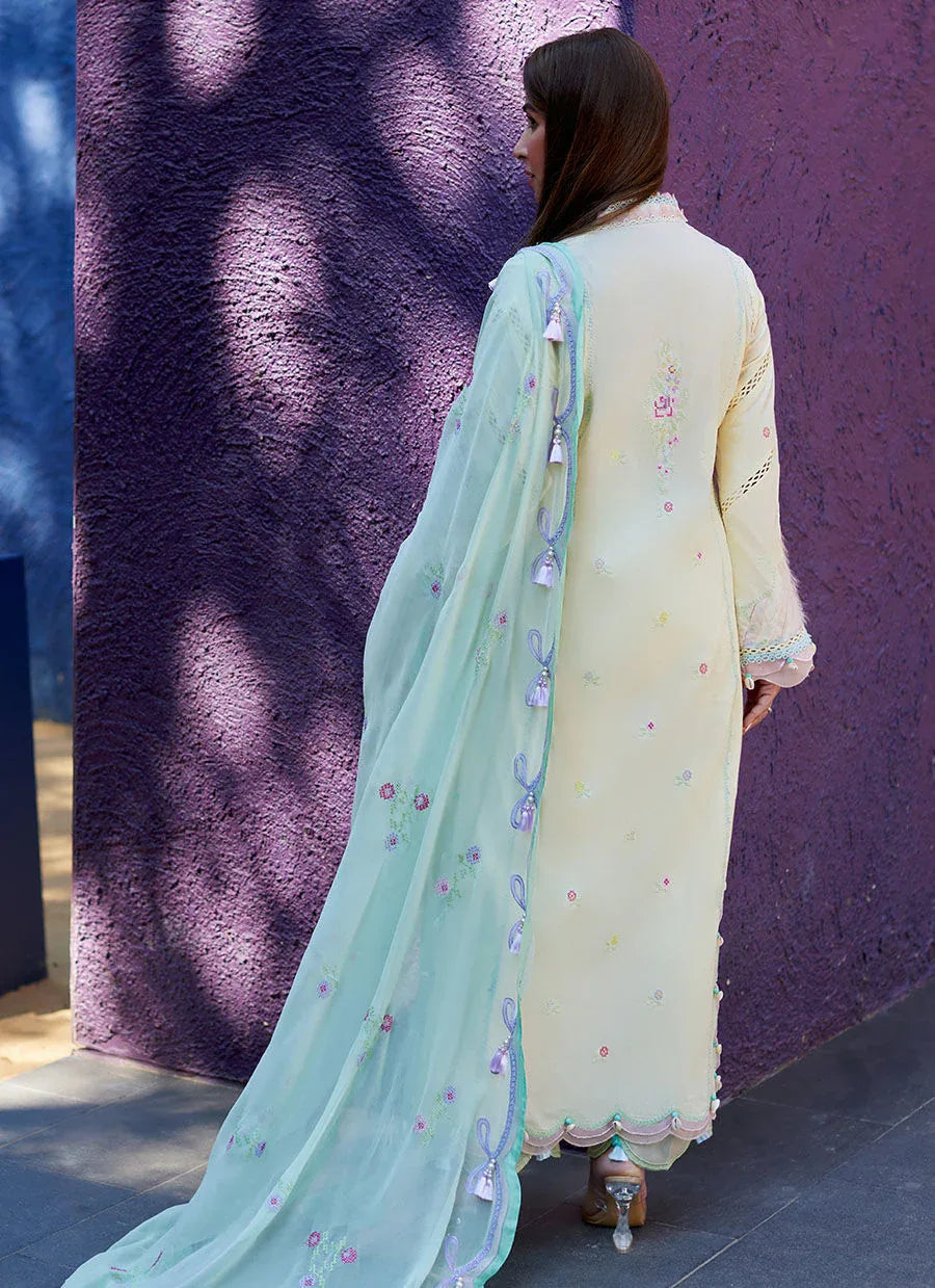 Farah Talib Aziz | Suay Lawn 24 | VAIA YELLOW - Aqsa Fabrics
