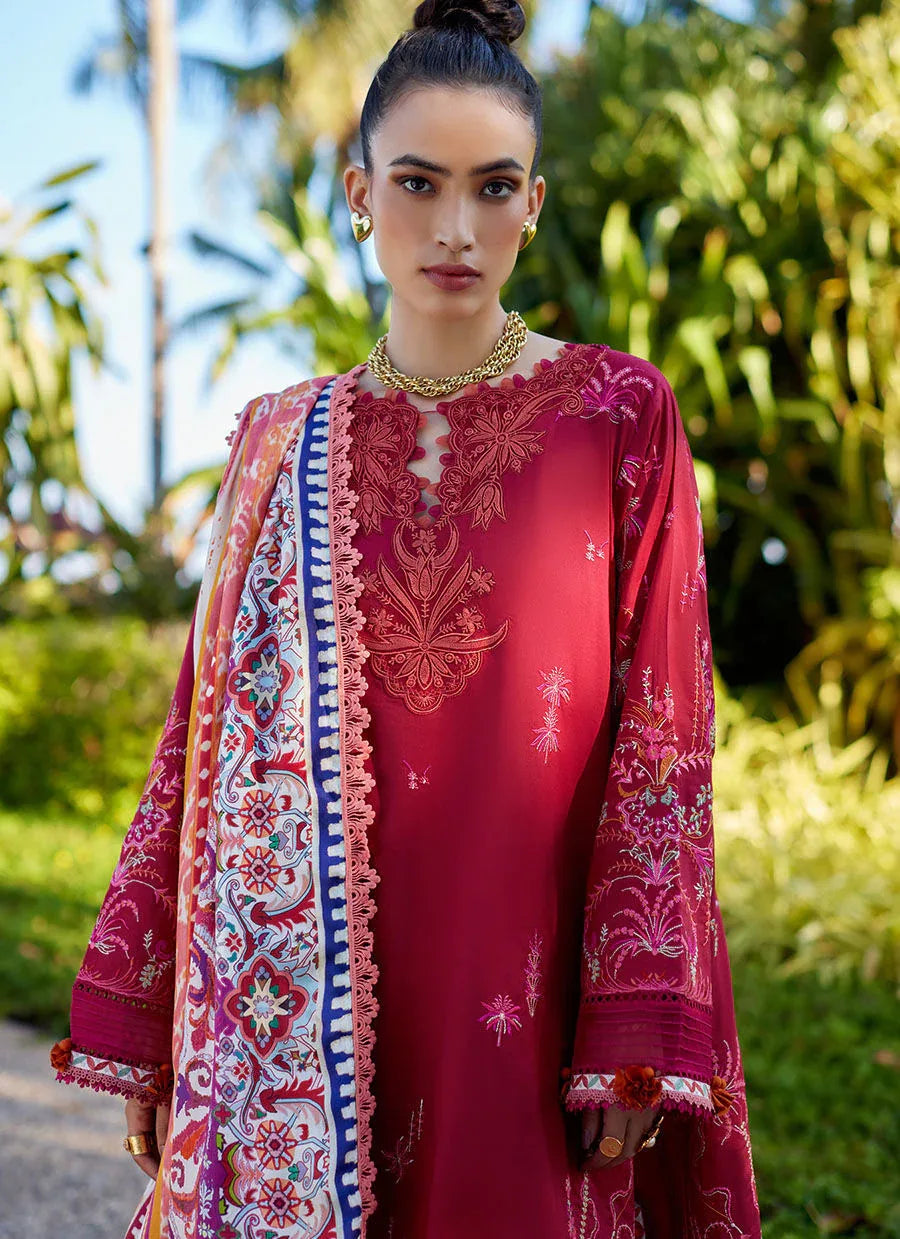 Farah Talib Aziz | Suay Lawn 24 | ENZO RED - Aqsa Fabrics