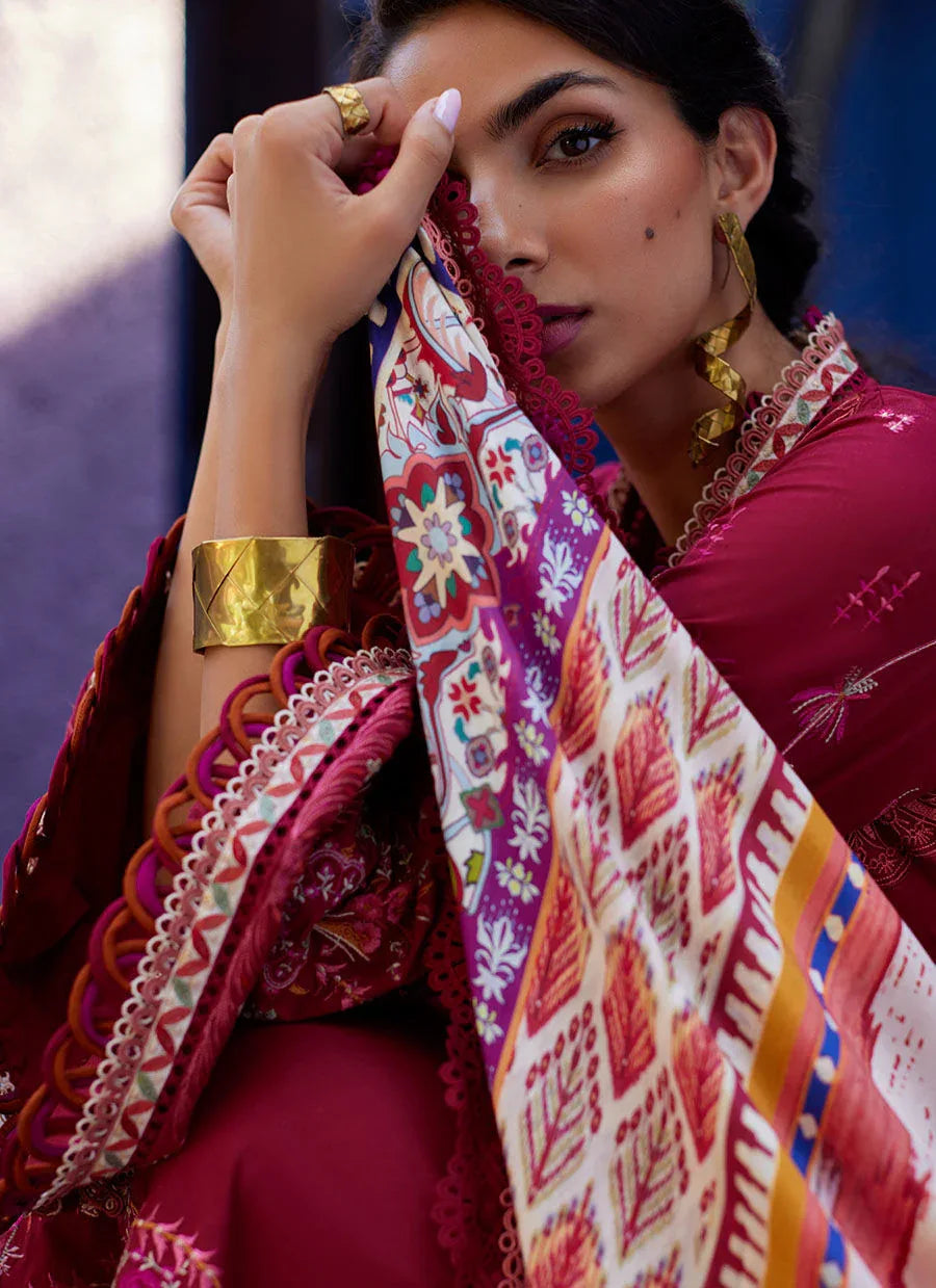 Farah Talib Aziz | Suay Lawn 24 | ENZO RED - Aqsa Fabrics