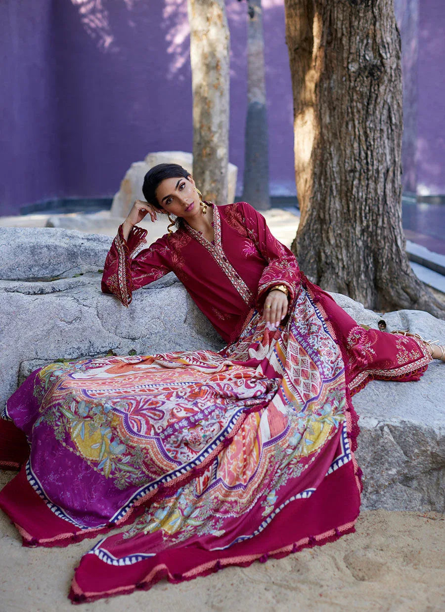 Farah Talib Aziz | Suay Lawn 24 | ENZO RED - Aqsa Fabrics