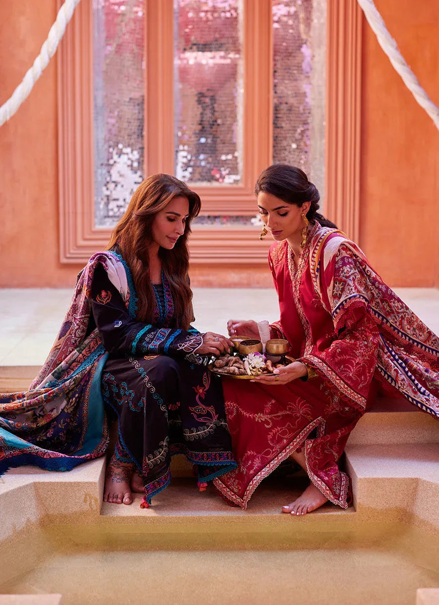 Farah Talib Aziz | Suay Lawn 24 | ENZO RED - Aqsa Fabrics