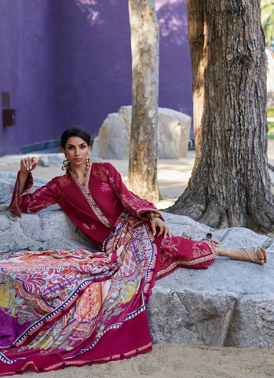 Farah Talib Aziz | Suay Lawn 24 | ENZO RED - Aqsa Fabrics