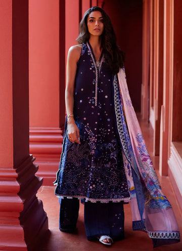 Farah Talib Aziz | Suay Lawn 24 | IZEA BLUE - Aqsa Fabrics
