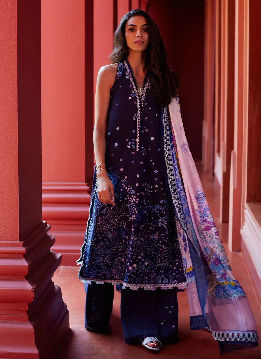 Farah Talib Aziz | Suay Lawn 24 | IZEA BLUE - Aqsa Fabrics