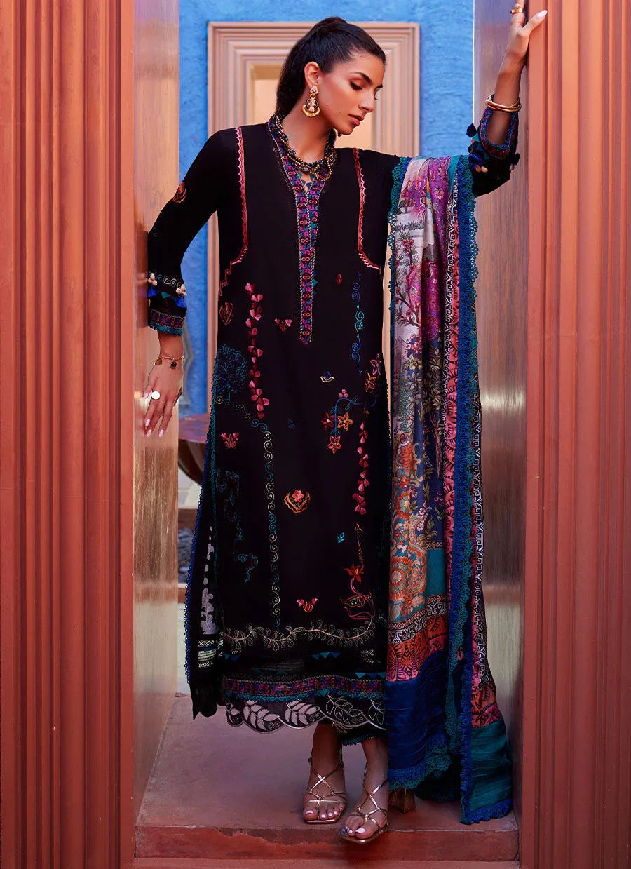 Farah Talib Aziz | Suay Lawn 24 | ILARIA BLACK - Aqsa Fabrics