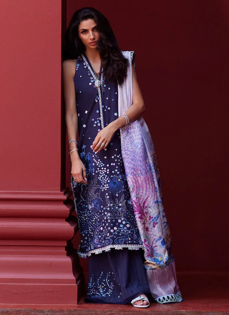 Farah Talib Aziz | Suay Lawn 24 | IZEA BLUE - Aqsa Fabrics