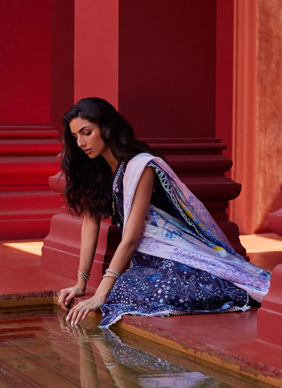 Farah Talib Aziz | Suay Lawn 24 | IZEA BLUE - Aqsa Fabrics