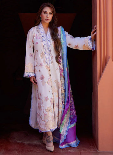 Farah Talib Aziz | Suay Lawn 24 | MIWA IVORY - Aqsa Fabrics