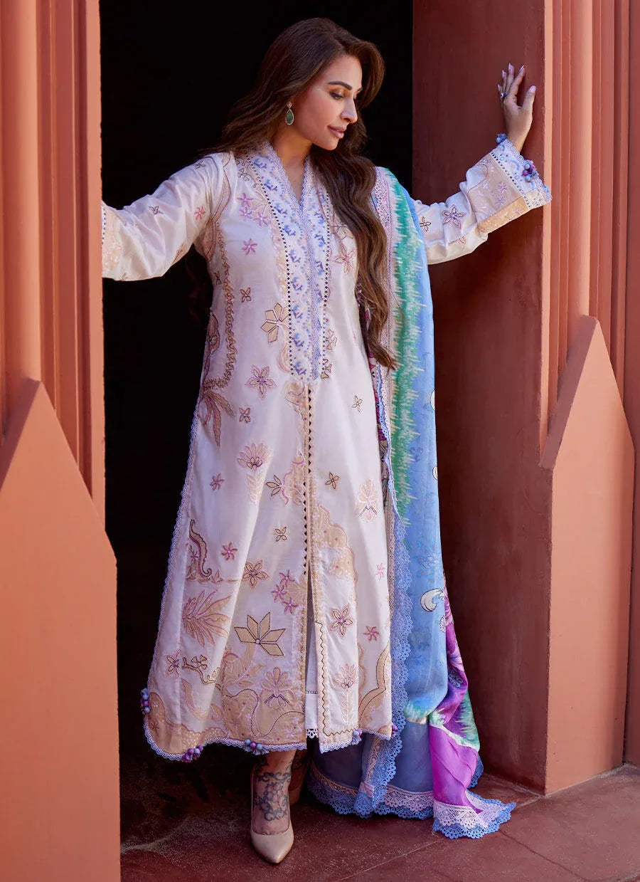 Farah Talib Aziz | Suay Lawn 24 | MIWA IVORY - Aqsa Fabrics