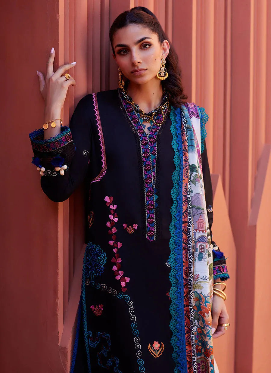 Farah Talib Aziz | Suay Lawn 24 | ILARIA BLACK - Aqsa Fabrics