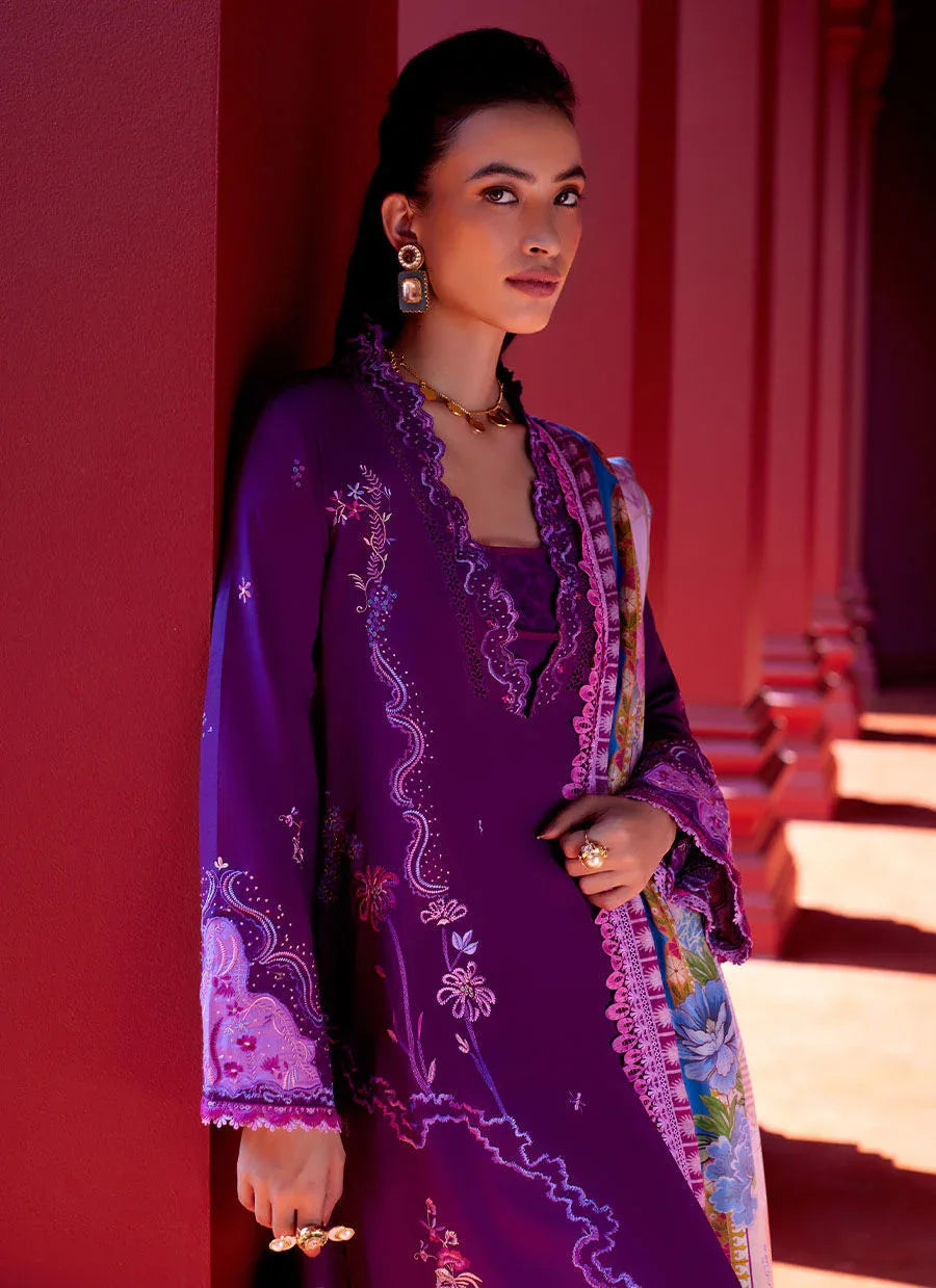 Farah Talib Aziz | Suay Lawn 24 | YURI PURPLE - Aqsa Fabrics