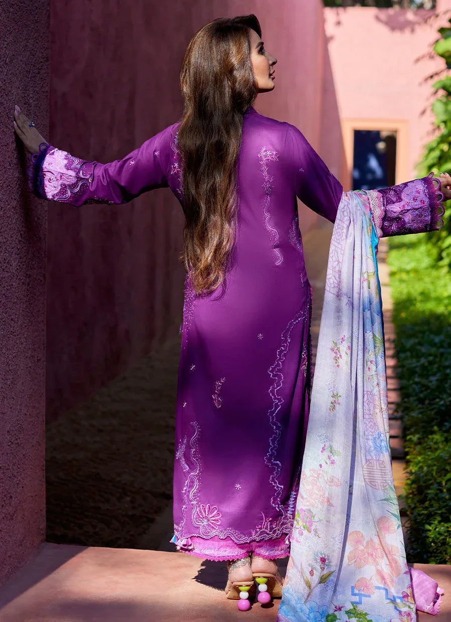 Farah Talib Aziz | Suay Lawn 24 | YURI PURPLE - Aqsa Fabrics